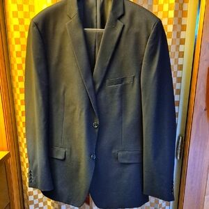 Alfani Black/Navy 2 Piece Suit Modern Fit 46L Athletic Cut